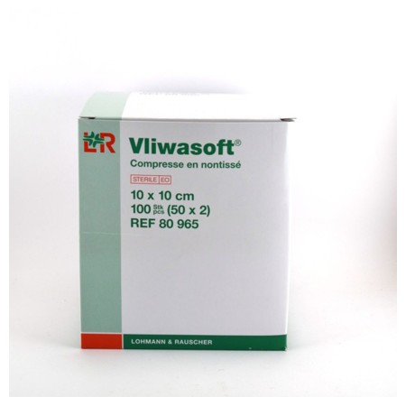 Vliwasoft compresse sterile nt 10cm  x 10cm  s2 50