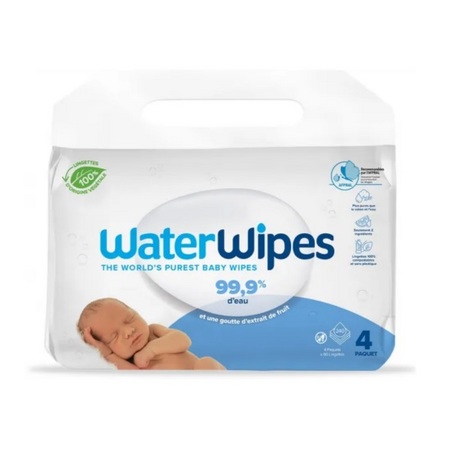 Waterwipes Lingettes, lot de 4 x 60