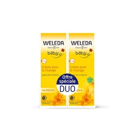 Weleda Bébé Crème pour le change Calendula, 2 x 75 ml