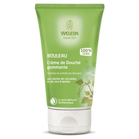 Weleda bouleau creme douche gommante, 150 ml de savon liquide