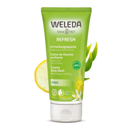 Weleda Crème Douche Vivifiante au Citrus, 400ml