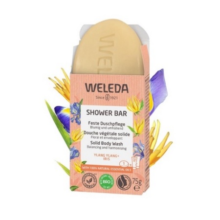 Weleda Savon Douche végétale solide Ylang ylang et Iris, 75 g