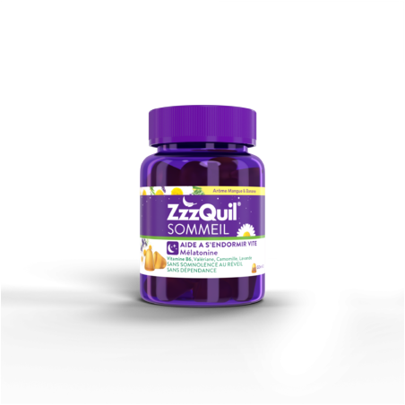 ZzzQuil SOMMEIL mangue banane gommes douces à mâcher 30 gommes