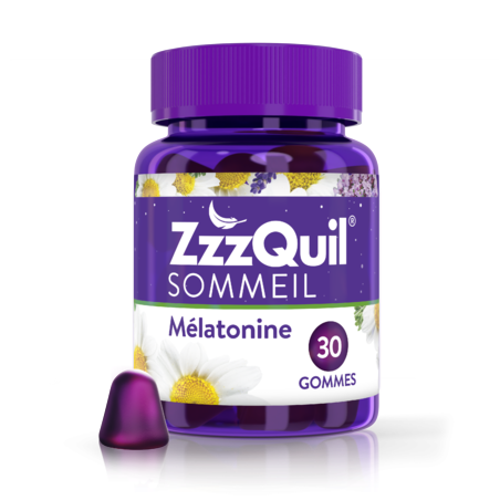 ZzzQuil Sommeil Mélatonine, 30 Gommes à mâcher